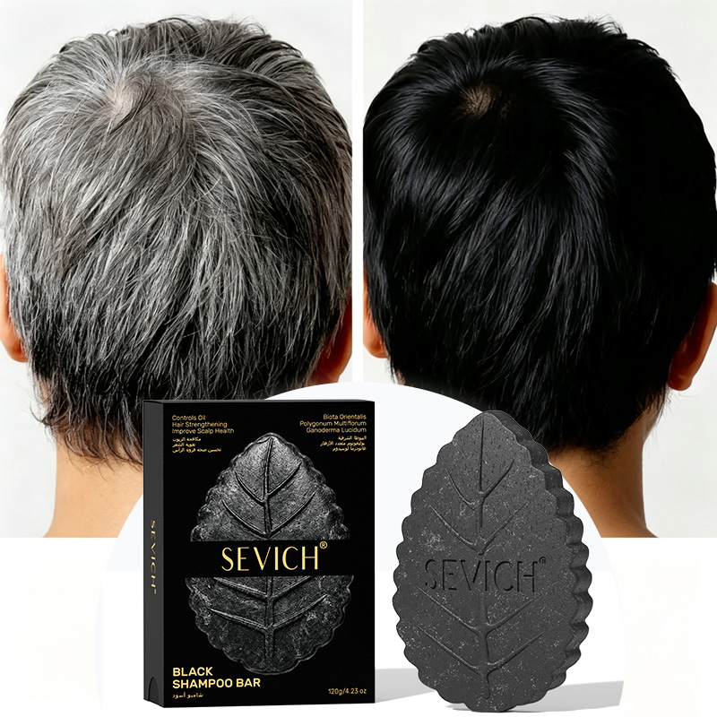 Black Shampoo Soap Bar Gray Ha - Hair Care Organic recension och pris